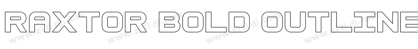 Raxtor Bold Outline字体转换